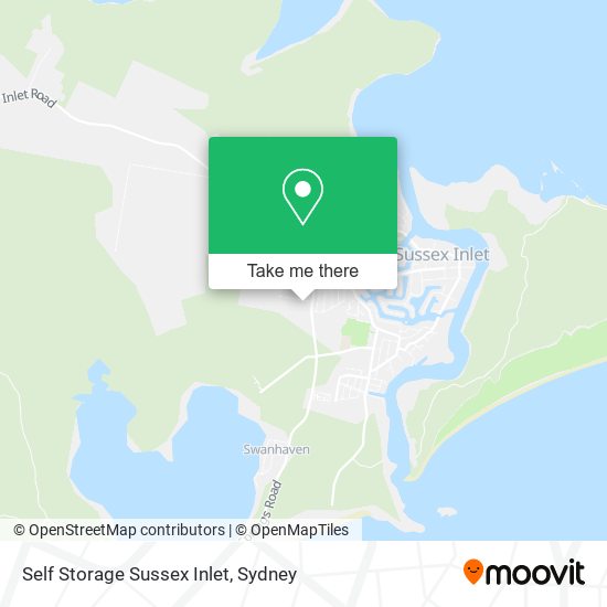 Mapa Self Storage Sussex Inlet