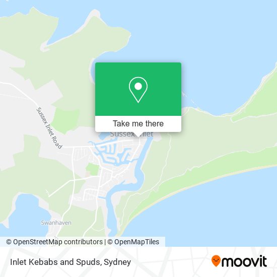 Inlet Kebabs and Spuds map