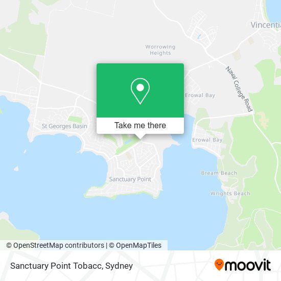 Mapa Sanctuary Point Tobacc