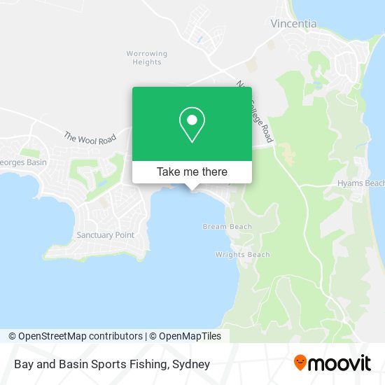 Mapa Bay and Basin Sports Fishing