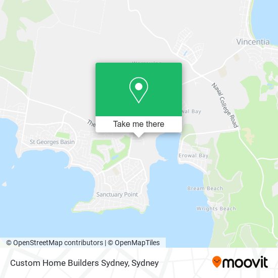 Custom Home Builders Sydney map