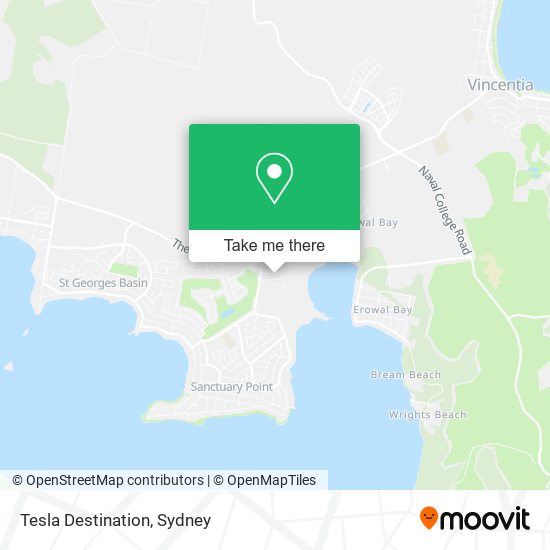 Tesla Destination map