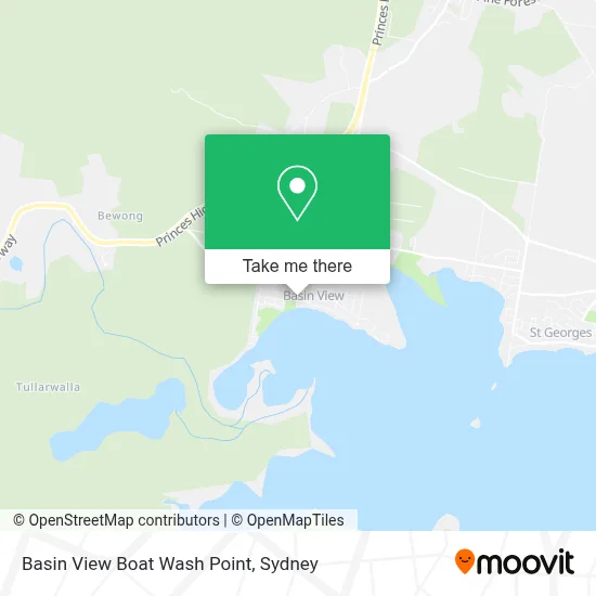 Mapa Basin View Boat Wash Point