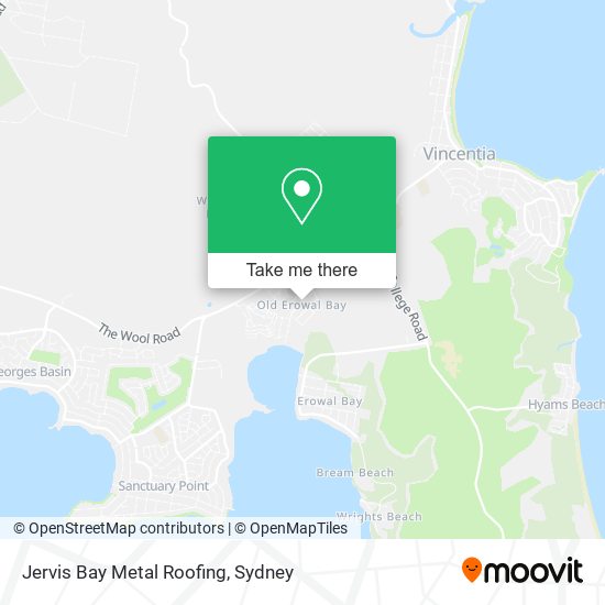 Mapa Jervis Bay Metal Roofing