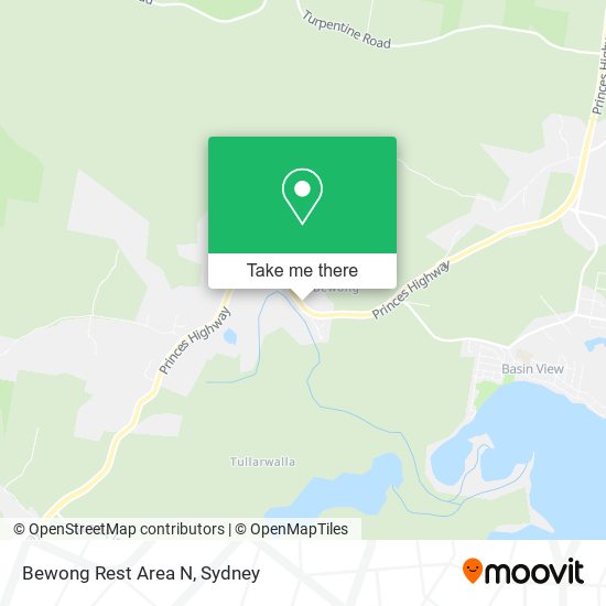 Bewong Rest Area N map