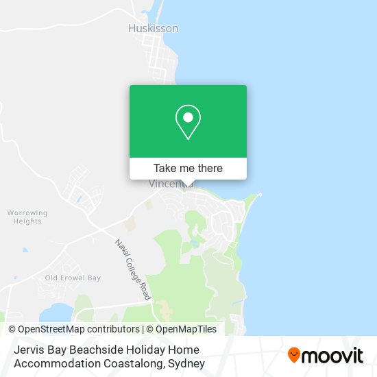 Jervis Bay Beachside Holiday Home Accommodation Coastalong map