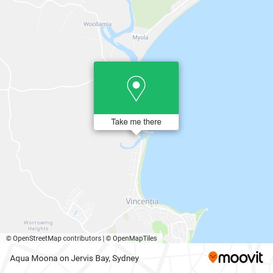 Aqua Moona on Jervis Bay map