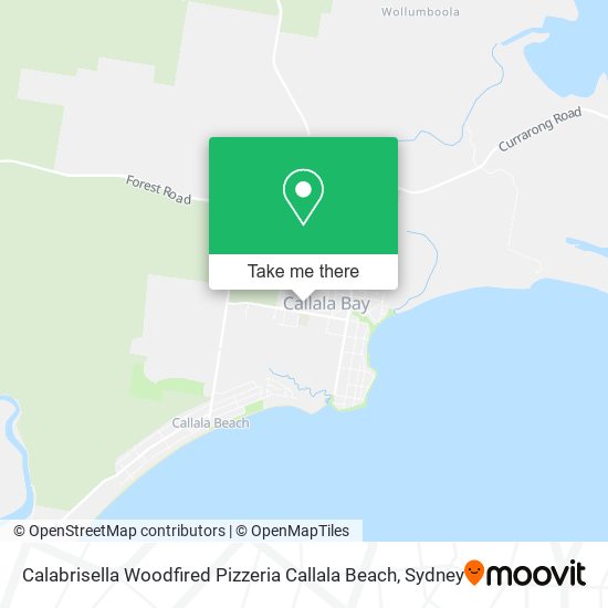 Calabrisella Woodfired Pizzeria Callala Beach map