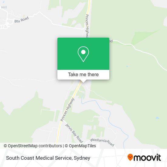 South Coast Medical Service map