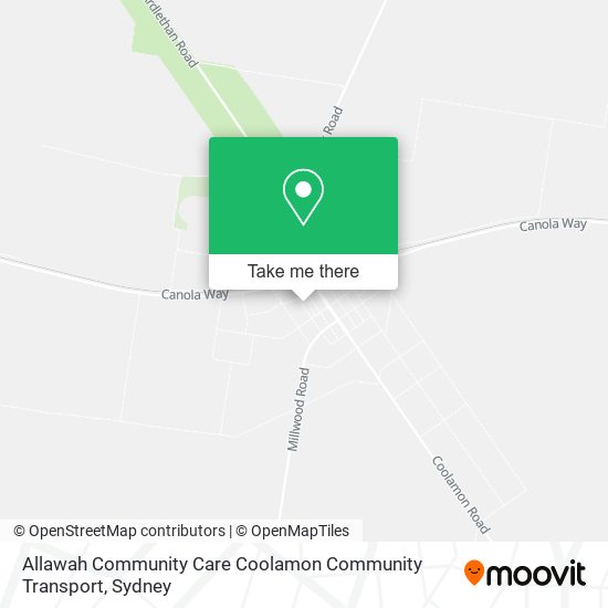 Allawah Community Care Coolamon Community Transport map