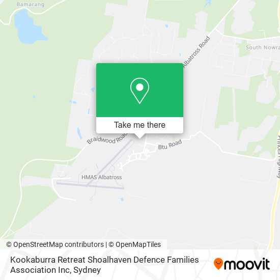 Mapa Kookaburra Retreat Shoalhaven Defence Families Association Inc