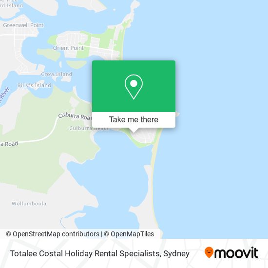 Totalee Costal Holiday Rental Specialists map