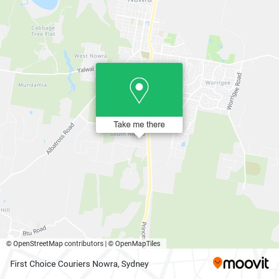 First Choice Couriers Nowra map