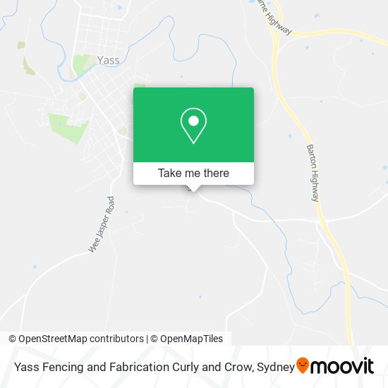 Yass Fencing and Fabrication Curly and Crow map