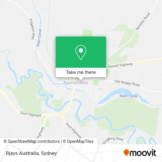 Mapa Rjays Australia