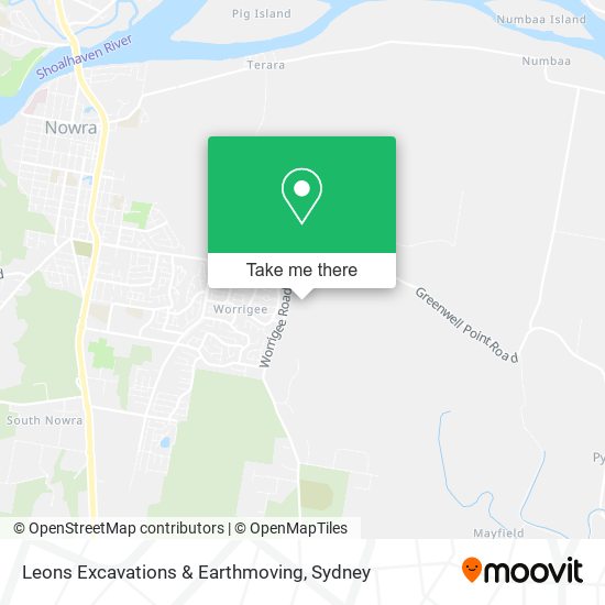 Leons Excavations & Earthmoving map