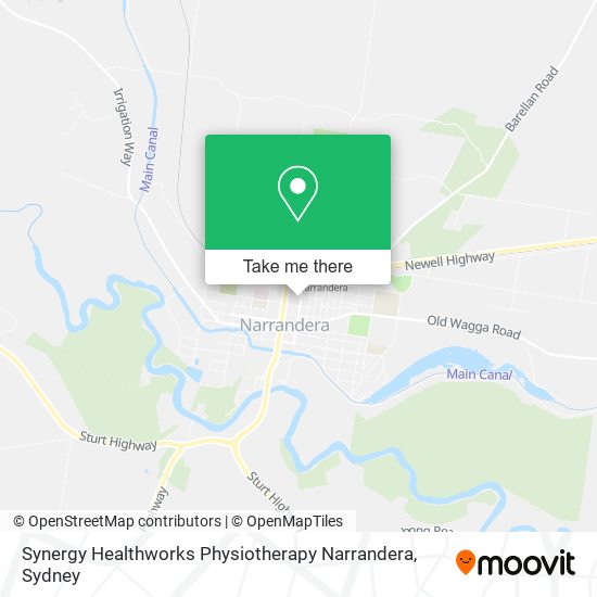 Synergy Healthworks Physiotherapy Narrandera map