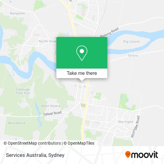 Services Australia map