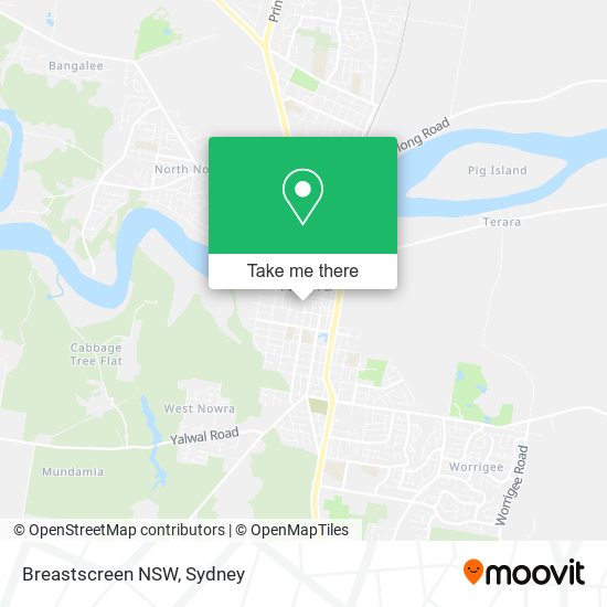 Breastscreen NSW map