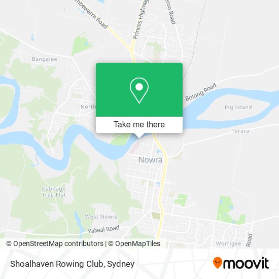 Shoalhaven Rowing Club map