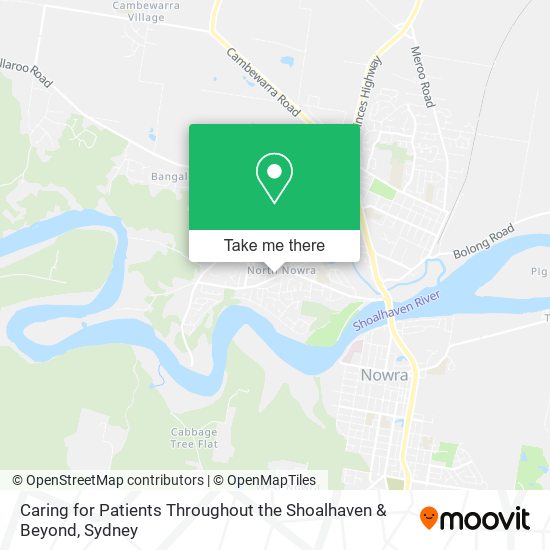 Caring for Patients Throughout the Shoalhaven & Beyond map