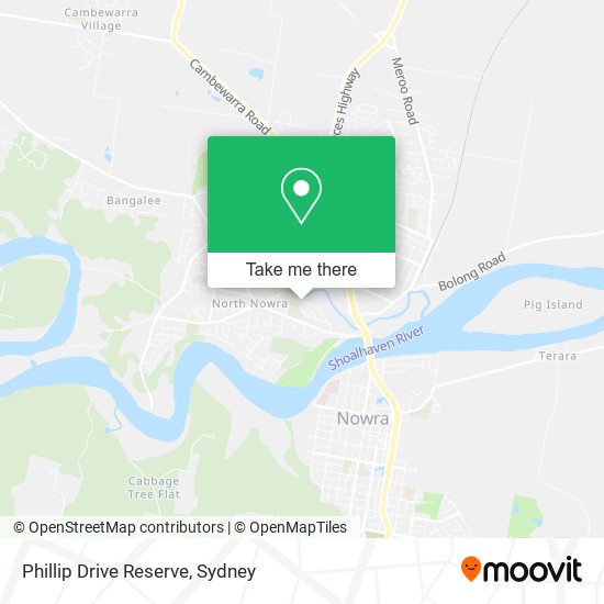 Phillip Drive Reserve map