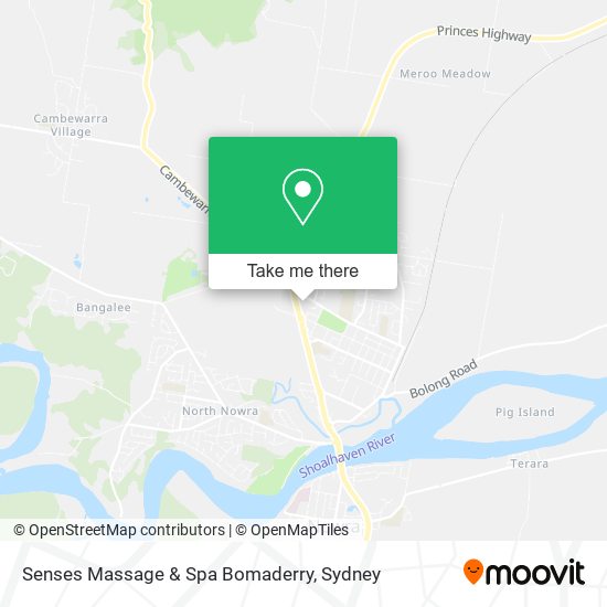 Senses Massage & Spa Bomaderry map