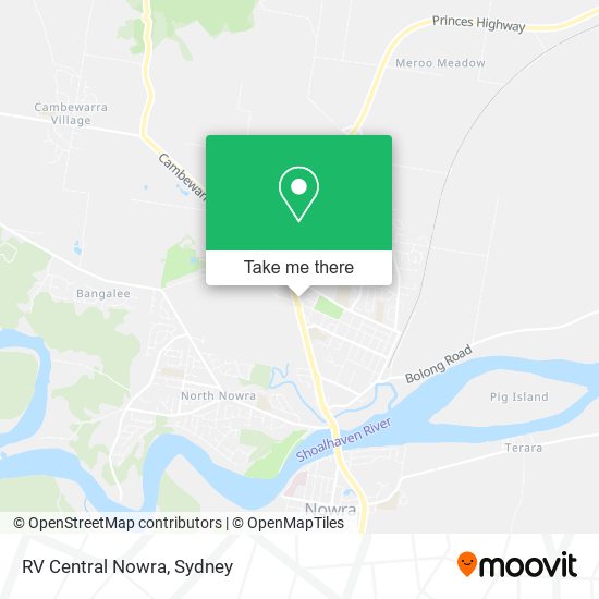 Mapa RV Central Nowra