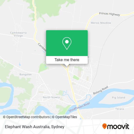 Elephant Wash Australia map