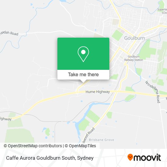 Mapa Caffe Aurora Gouldburn South