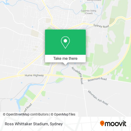 Ross Whittaker Stadium map