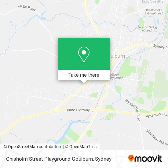 Chisholm Street Playground Goulburn map