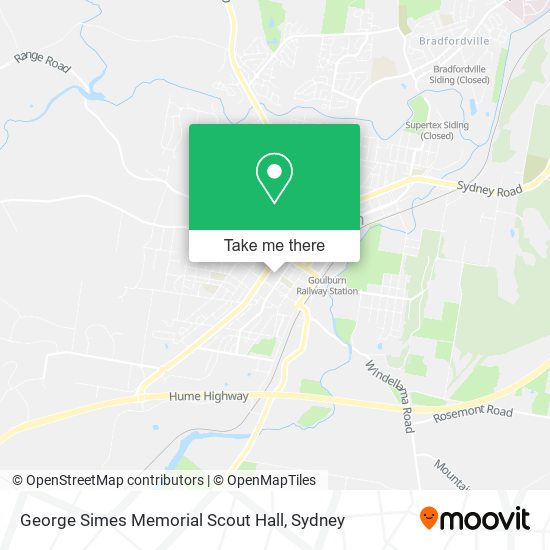 Mapa George Simes Memorial Scout Hall