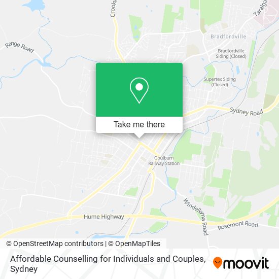 Affordable Counselling for Individuals and Couples map