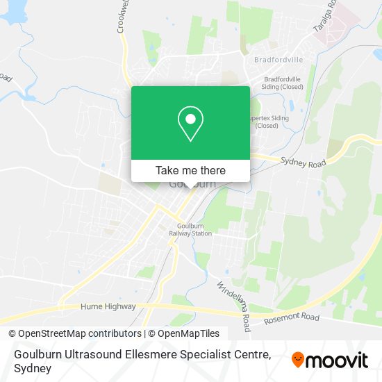 Goulburn Ultrasound Ellesmere Specialist Centre map