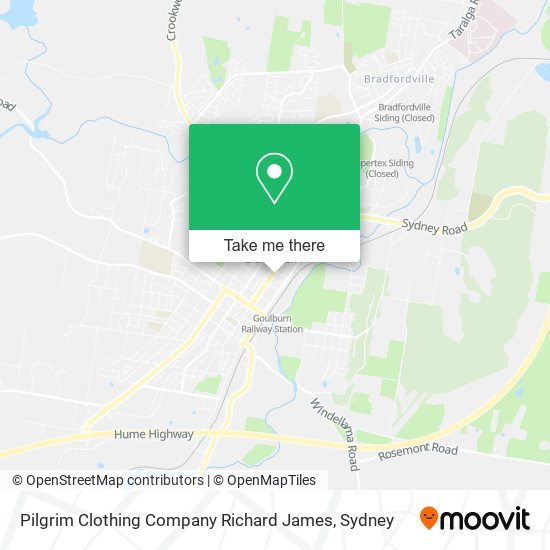 Pilgrim Clothing Company Richard James map