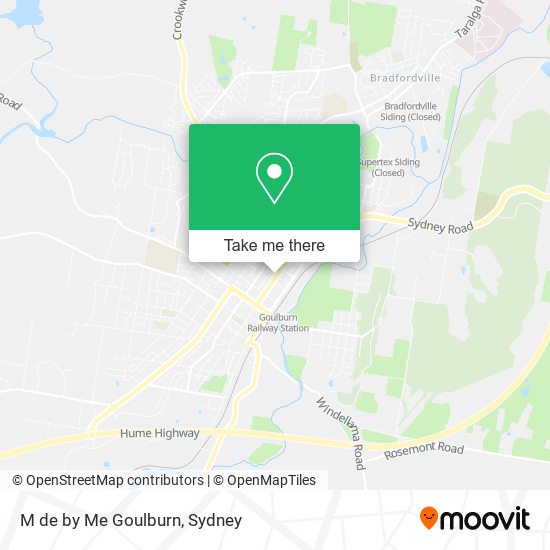 M de by Me Goulburn map