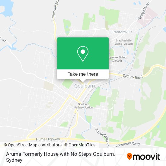 Aruma Formerly House with No Steps Goulburn map