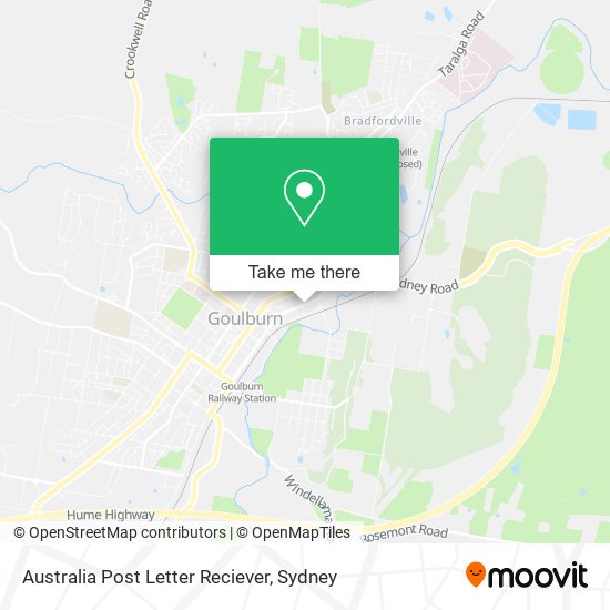 Australia Post Letter Reciever map