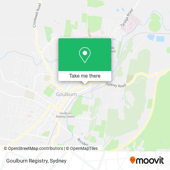 Goulburn Registry map