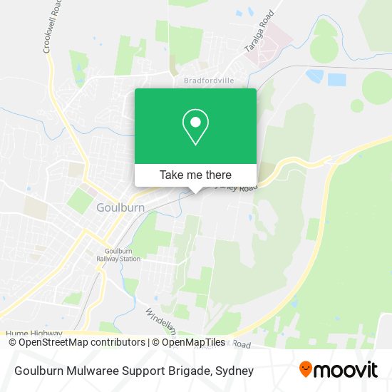 Goulburn Mulwaree Support Brigade map