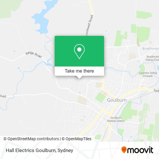 Hall Electrics Goulburn map