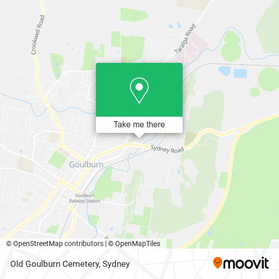 Old Goulburn Cemetery map