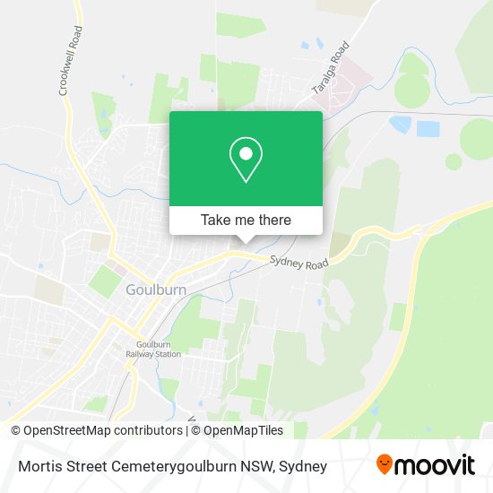 Mortis Street Cemeterygoulburn NSW map