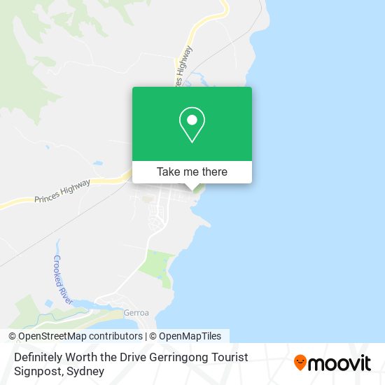 Definitely Worth the Drive Gerringong Tourist Signpost map