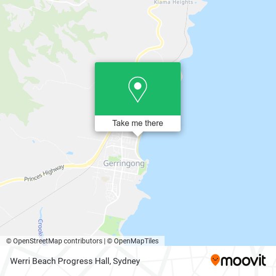 Werri Beach Progress Hall map