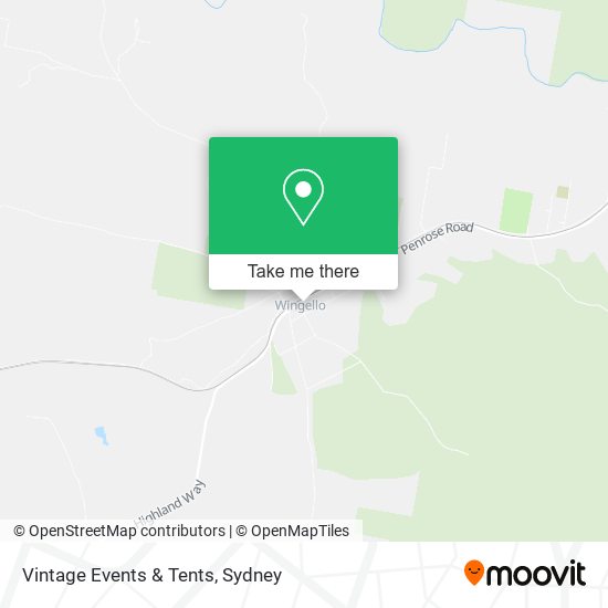 Vintage Events & Tents map