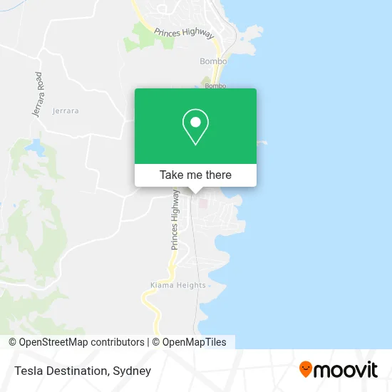Mapa Tesla Destination