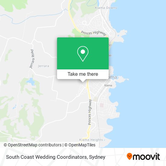 South Coast Wedding Coordinators map