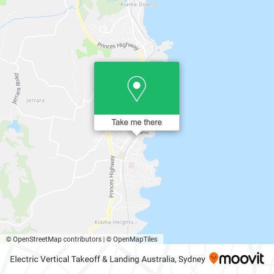 Mapa Electric Vertical Takeoff & Landing Australia